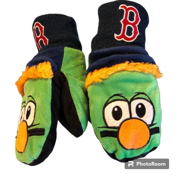 Genuine Merchandise Boston Red Sox MLB Unisex Kids Team Mascot Mittens L/XL - Picture 1 of 5